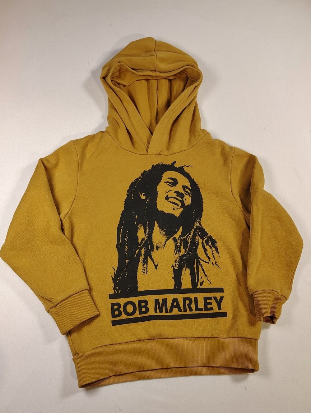 Bob Marley Mustard Kids Yellow Graphic Hoodie Size 5T/6